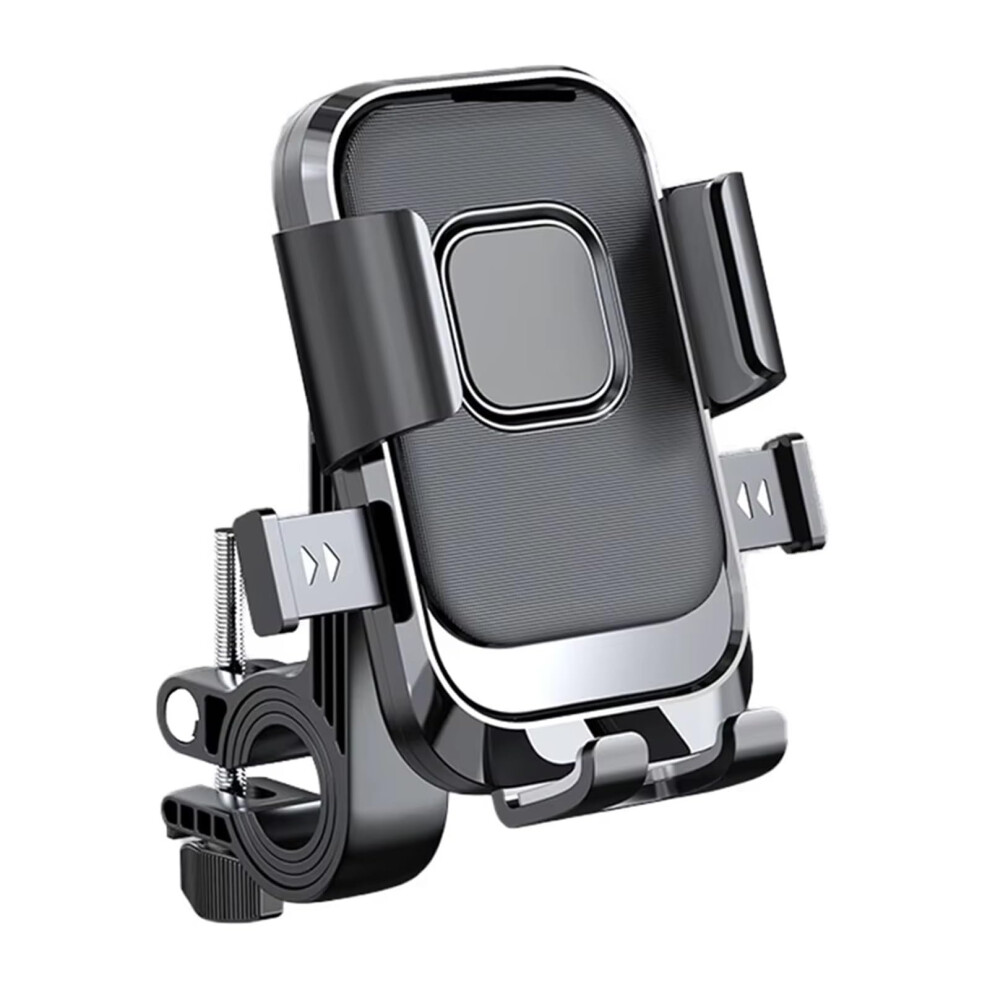 Motorcycle Phone Mount Shockproof Holder With 360 Rotation For Gps Navigation Gray 9199774626385