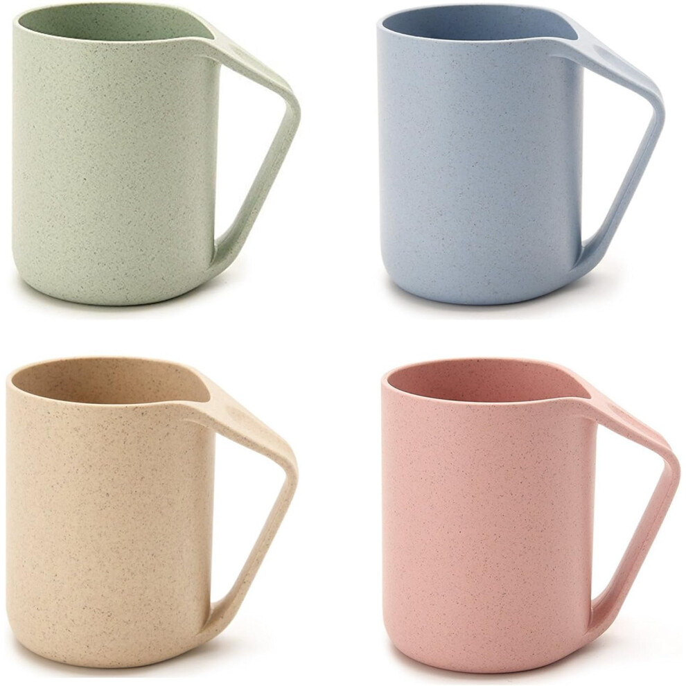 Eco-Conscious Cups, Bamboo Fiber Inspired Durability, Wheat Straw Drinking Mugs, Unbreakable & Non Toxic, Healthy Solutions For Water, Coffee, Mi