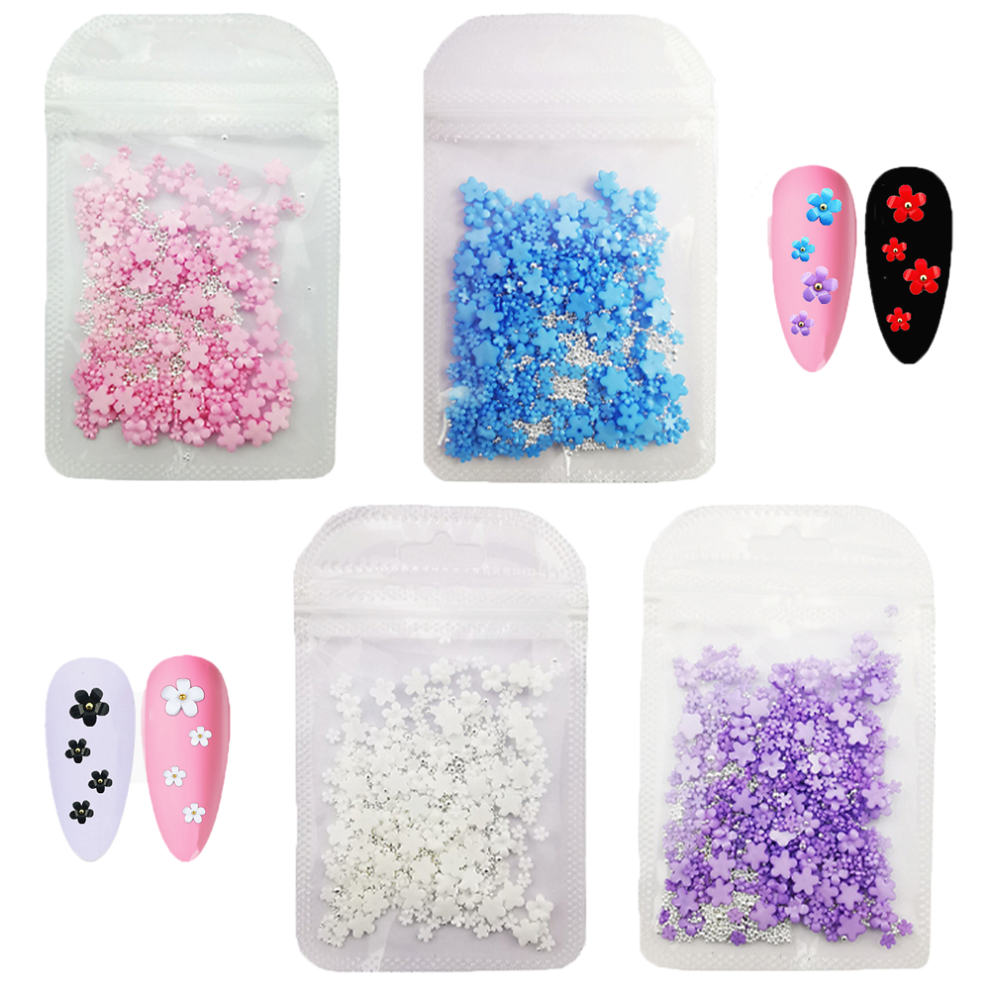 Elegant Nail Art Charms, Easy to Use Soft Clay DIY Decoration for Personalized Manicures, Acrylic Flower and Rhinestone Embellishments for Unmatched