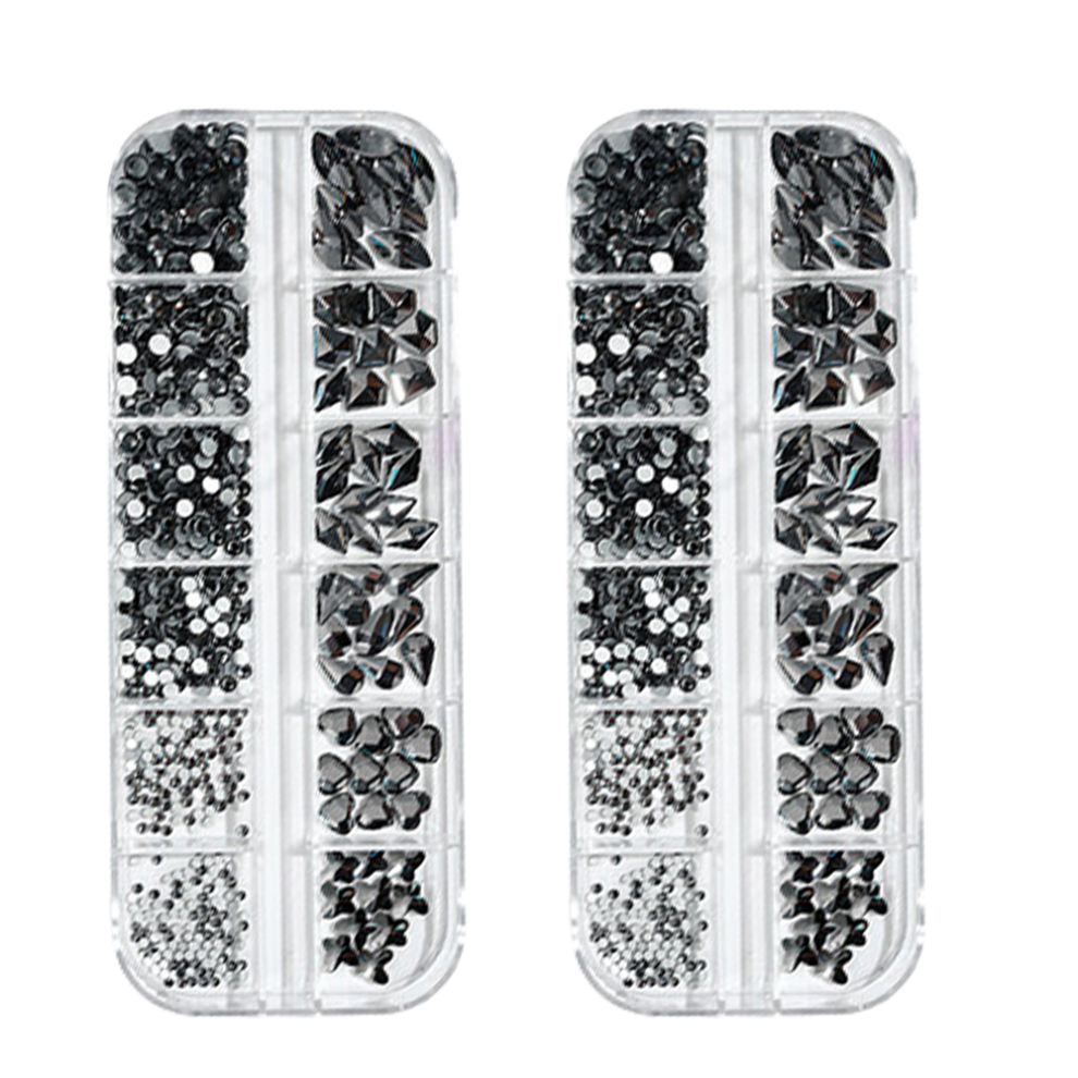 Sparkling Light Blue Rhinestones, Multi-Faceted Sides Flatback Crystals For High-Quality K9 Glass, Rhinestones Set For Versatile Decorations Includin