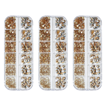 Suprimentos criativos para nail art, pedras de cristal para designs de unhas atraentes, fáceis de aplicar nas unhas e decorar cartões de