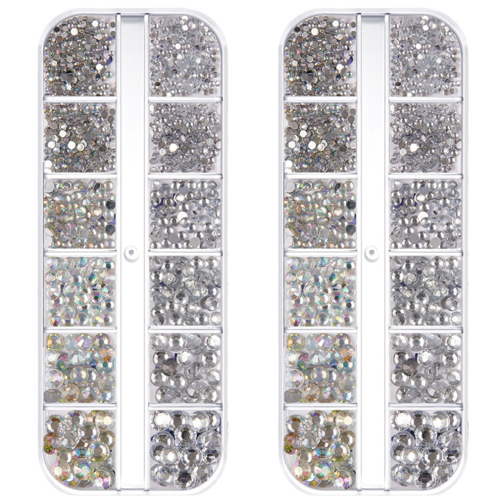 Crafts Nail Face Art Flat Back Gems, Crystal Rhinestones with Multi-Faceted Sides, High-Quality K9 Glass, Wide Range of Usages for Various Projects I