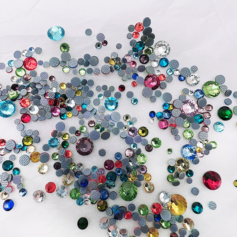 Crafts And Art Projects Elevation, Assorted Mix Colors Crystal Flatback, High-quality K9 Glass Crystal Non-hotfix Rhinestones For DIY Decoration
