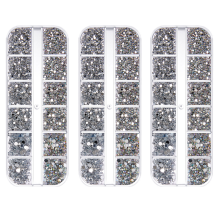 Bling Master: High Quality K9 Glass Rhinestones for Crafting, Crystal Clear Stones in Different Sizes, Storage Organizer Box for Hassle-Free Manageme