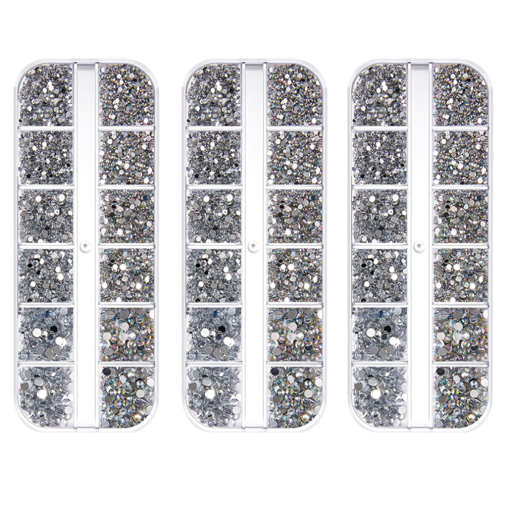 Artisan's Delight: Crystal Clear Stones for Personalized Creations, High Quality K9 Glass Ensures Durability, Storage Organizer Box for Easy Manageme