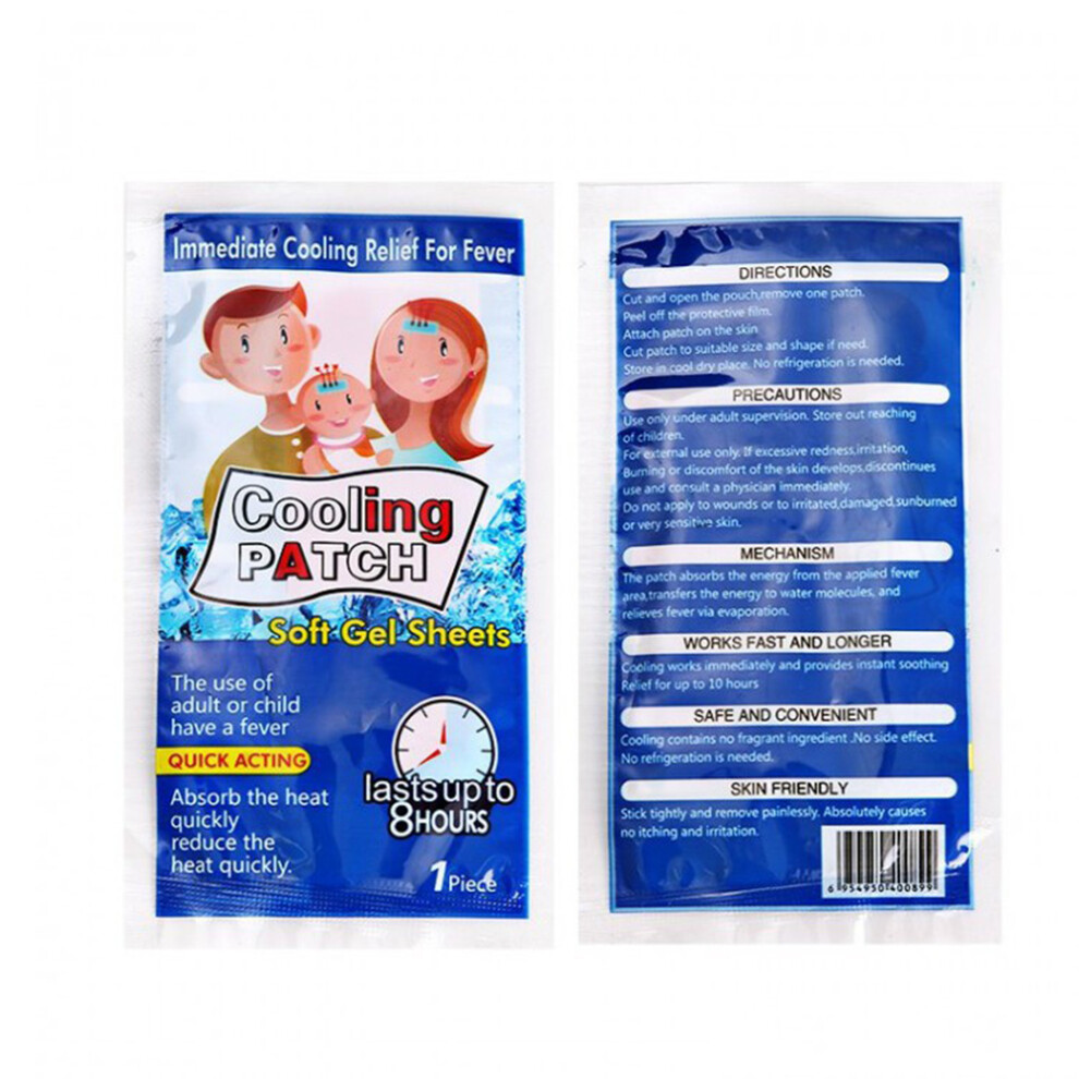10Pcs Cooling Ice Plaster Fever Reducers Anti Hot Cooling Pads for Fever Relief