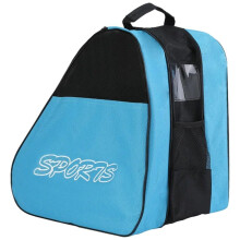 Ice Skating Bag with Large Capacity, Adjustable Shoulder Strap, Three Compartments, Blue