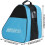 Ice Skating Bag with Large Capacity, Adjustable Shoulder Strap, Three Compartments, Blue 5