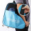 Ice Skating Bag with Large Capacity, Adjustable Shoulder Strap, Three Compartments, Blue 3