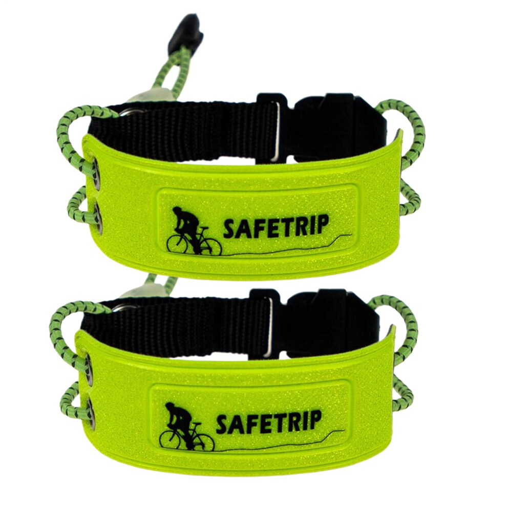 Reflective Safety Armband Adjustable Elastic Visibility Strap For Night Running Cycling Walking Yellow 2 Pack 9199774627245