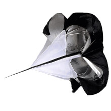 Speed Training Parachute with Adjustable Waist Belt for Sprint Resistance, Black
