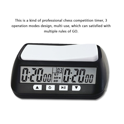 Professional Chess Timer YS-902, Count Up/Down, 3 Modes, Black/Yellow 1
