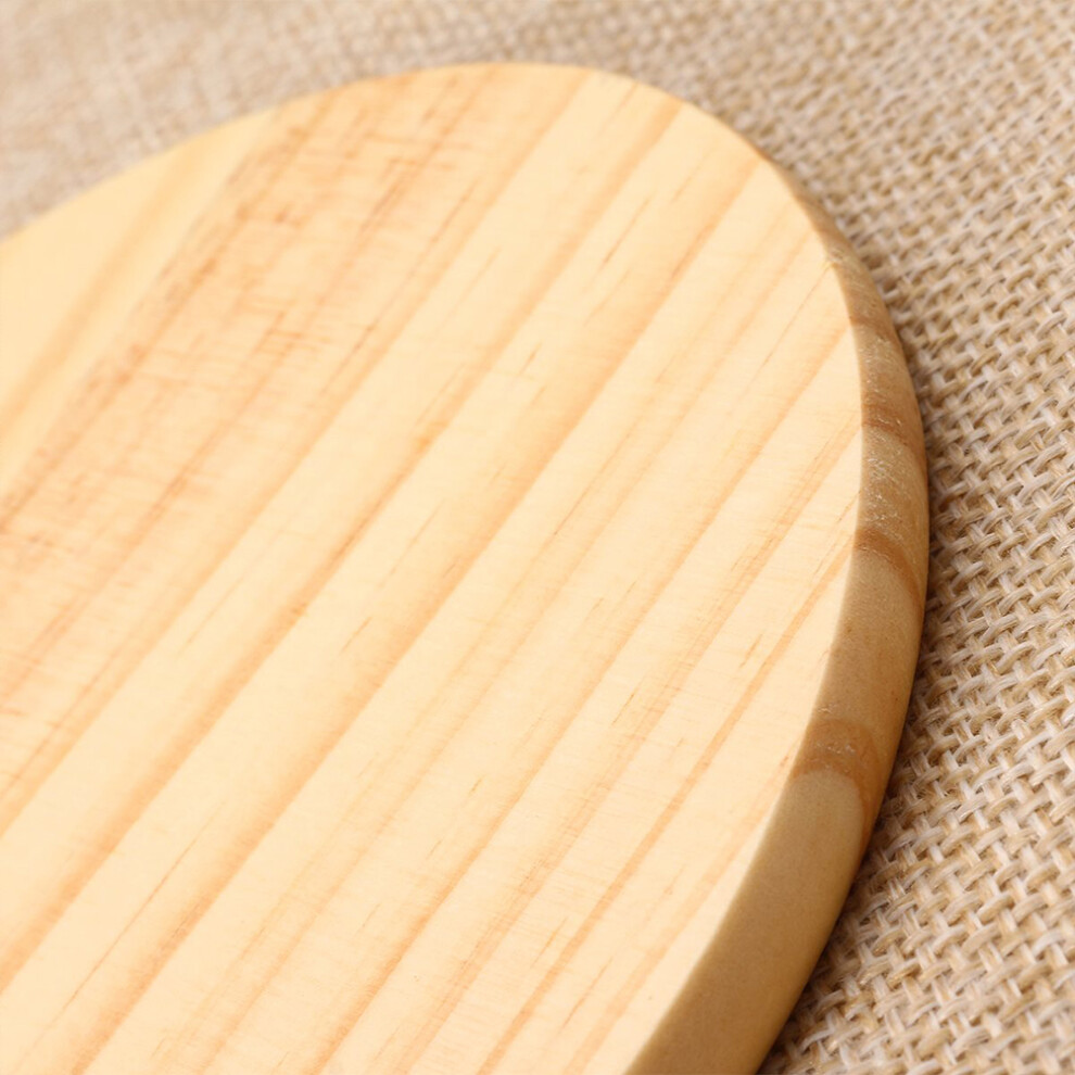 Portable Vintage Wooden Hand Mirror for Women Makeup with Hanging Handle