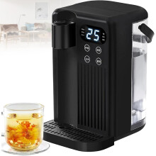 3L Digital Instant Hot Water Dispenser with 12Level Temp Control and Adjustable Water Volume for Home Office Black