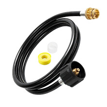 Propane Hose 6 Ft, RV Compatible, Garden Patio Heater Burner Connector, Tank Parts for Camping Stove and Portable Grills