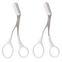 Safe Design Eyebrow Trimmer Scissors, Ergonomic Handle For Men And Women, Detachable Comb Facial Hair Removal Tool, Perfect Eyebrow Shaping At Home