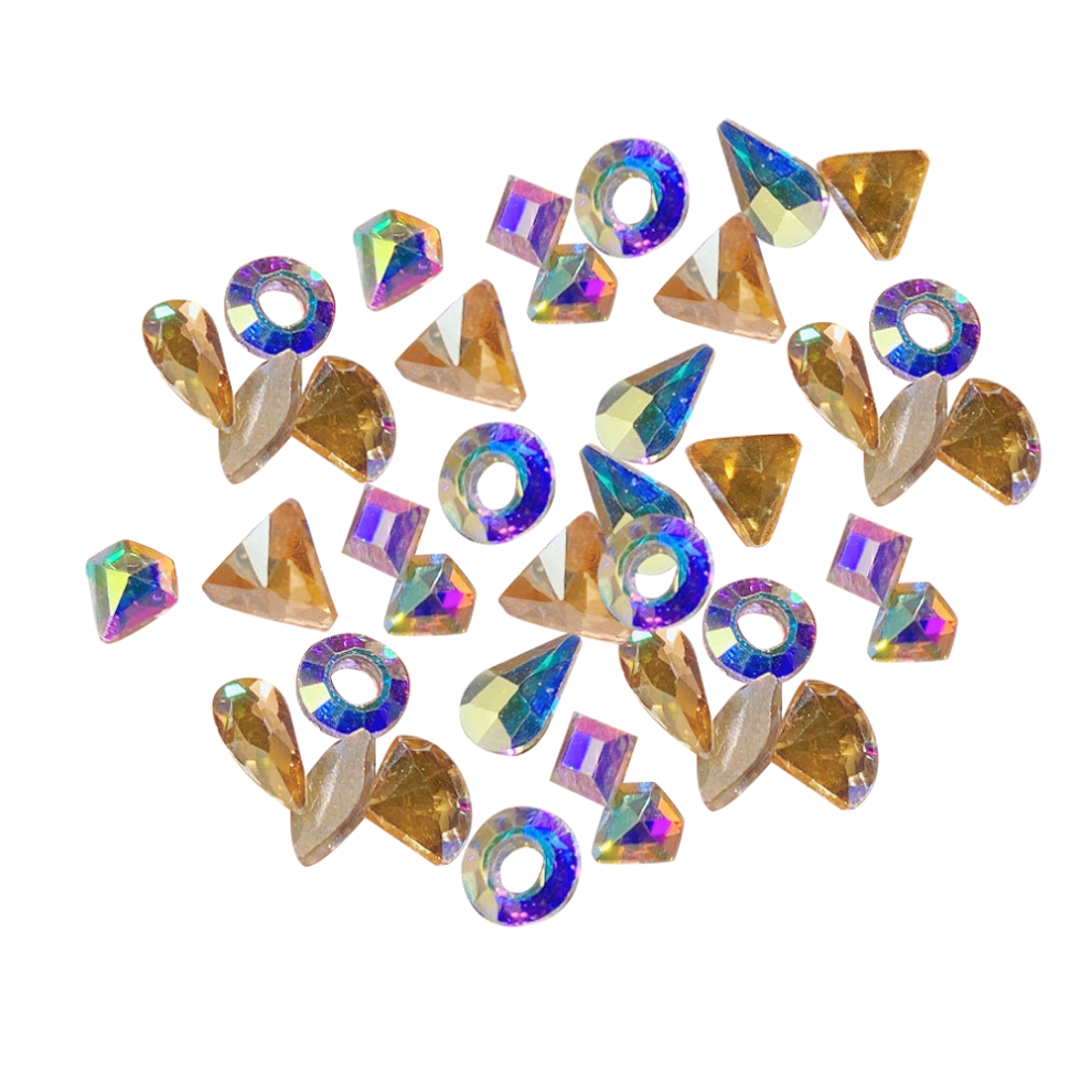Craft Your Masterpiece With Iridescent Clear Crystal Nail Charms, Aurora Nail Art Rhinestones For Unforgettable Nail Art Brilliance For Nightclubs