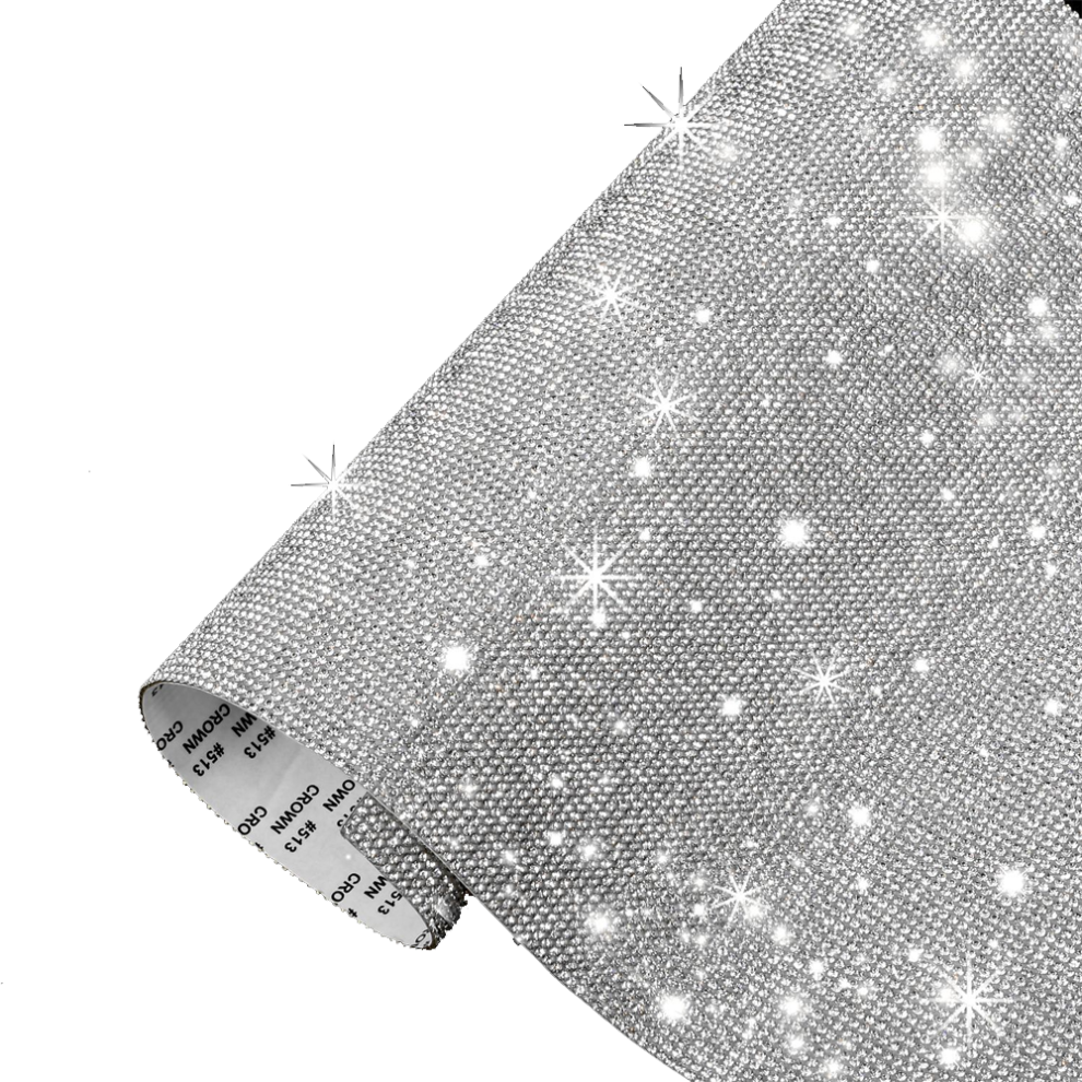 Self-Adhesive Rhinestone for Wide Usages, Bling Car Trim Crystal Adhesive Gems with Super Exquisite High Density for DIY Decoration Sticker (9.4 X