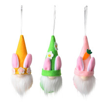 Easter Gnome Decor Pastel Tulip Gnomes Felt Bunny Ornaments Spring Gnome Plush Handcrafted Scandinavian Gnomes For Home Decoration