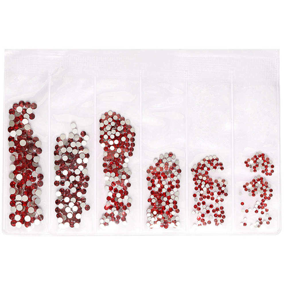 Glamorous Glass Gems, 1440Pcs Shiny Iridescent Color Crystals for Artistic Expression, Mix Size Round Flatback Rhinestones for Your Personalized