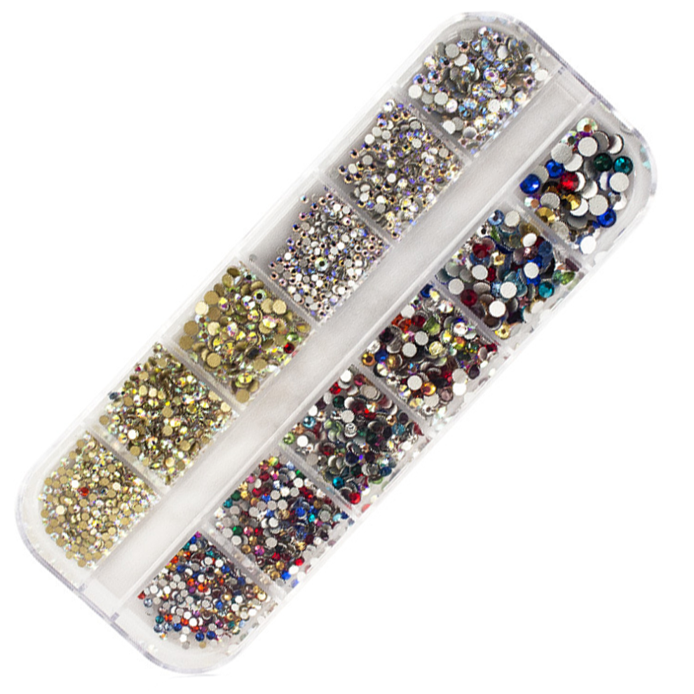 Gold/Pink K9 Glass Crystal Dreams, Super Sparkle Rhinestones For Effortless Glamour, Flatback Round Rhinestones, Gems, Easy To Use, Portable Creation