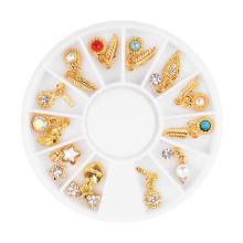 Glass Rhinestones For DIY Craft Decoration And Nail Art, Round Gems With Flat Back Crystal Design Featuring 3D Effect And AB Coating, Reflective Curv