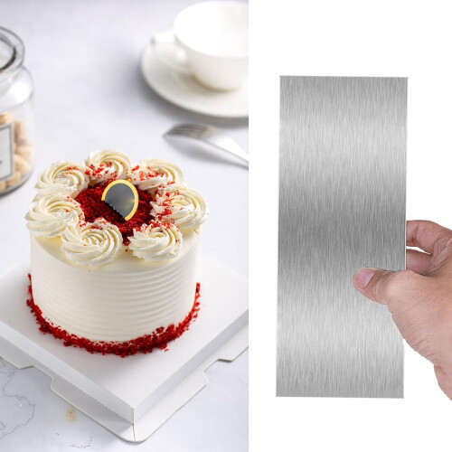 Stainless Steel Cake Scraper and Smoother for Smooth Edges and Easy Cake Decorating 2