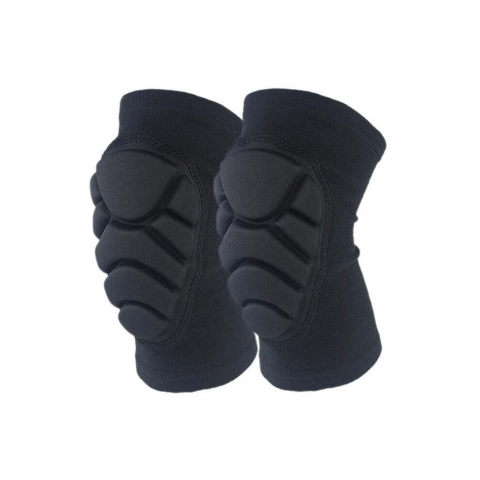 1 Pair Black Sponge Knee Pads Anticollision Knee Brace For Basketball Volleyball Skating 9187378885727
