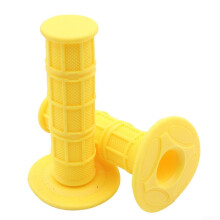 22mm Yellow Motorcycle Handlebar Grips NonSlip Comfortable Silicone Covers Easy Install