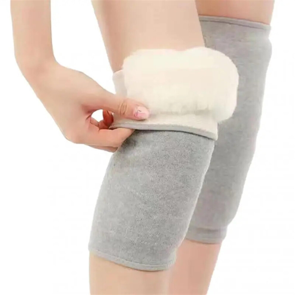 Winter Wool Knee Warmers XL Cashmere Knee Pads for Arthritis Relief and Cold Weather Protection