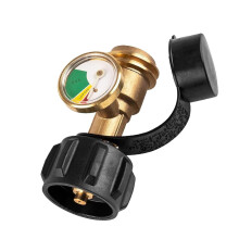 Universal Propane Level Gauge Precise Brass Adapter Black For Barbecue Tanks And Camping Tanks