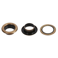 100Sets Bronze Schwarz Gold Runde Öse Ösen Leder