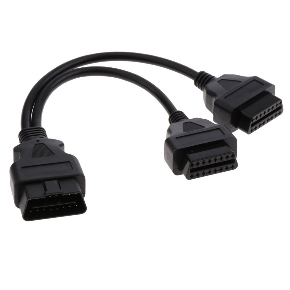 Obd2 Splitter Extension Cable 16 Pin Male To Dual Female Adapter For Diagnostic Tools 9187378887721