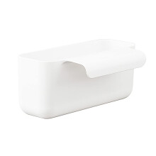 Sink Strainer Basket Hanging Organizer for Food Waste and Sponge Holder, White