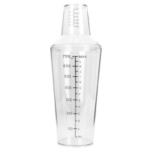 700ml Stainless Steel Cocktail Shaker with Clear Scale TwoStage Drink Mixer for Home Bar