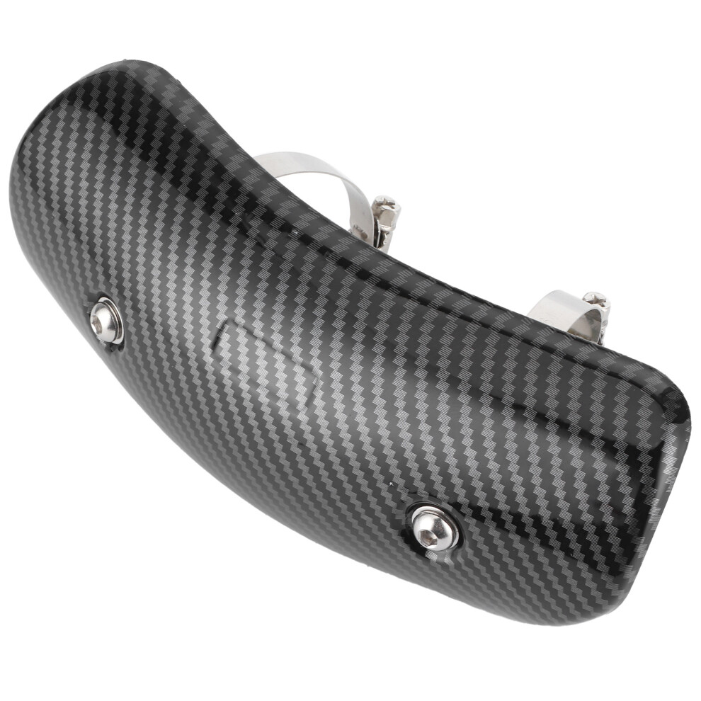Universal Carbon Fiber Style Exhaust Heat Shield For Motorcycle Middle Pipe 5091379477512