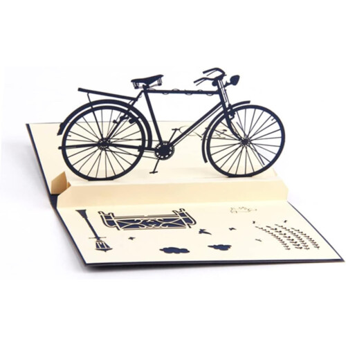 3D Bicycle Pop Up Graduation Greeting Card Handmade Unique Design  Gift 1