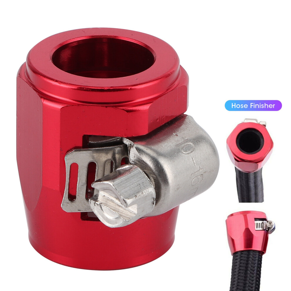Rugged An6 Aluminum Hose Clamp Connector For Fuel/Oil/Diesel/Gas Red 4321379477689