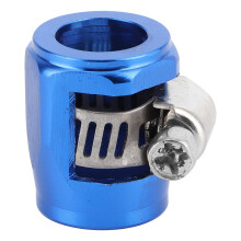 Flexible Hose Pipe Clamps Hose Finisher Clamp with Screw Band for Fuel Line Hose Connector Adjustable Range Aluminum Alloy Material Anodized Finish