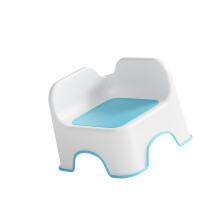 Kids Stool Step Stool Ergonomic With Backrest Foot Stool For Playroom Bedside Entryway Nursery Bedroom Blue