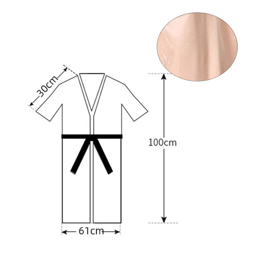 Γυναικεία ρόμπα με V-Neck, μανίκια μήκους 3/4, τσέπες με πλαϊνές ραφές, μπουρνούζι 1
