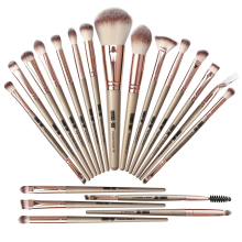 Ensemble de pinceaux de maquillage professionnels, cadeau exceptionnel : coffret de 20 pinceaux pour femmes, idéal à la maison ou en voyage,