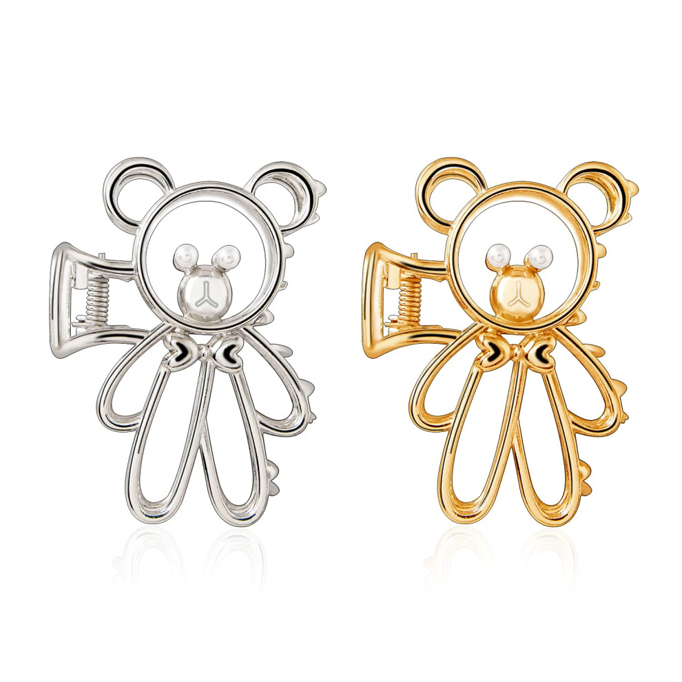 Quality Metal Alloy Hair Claw Clips, Non Slip Large Jaw Clip with 3D Flower Patterns, Stylish and Functional for Everyday Use, Suitable for All Hair