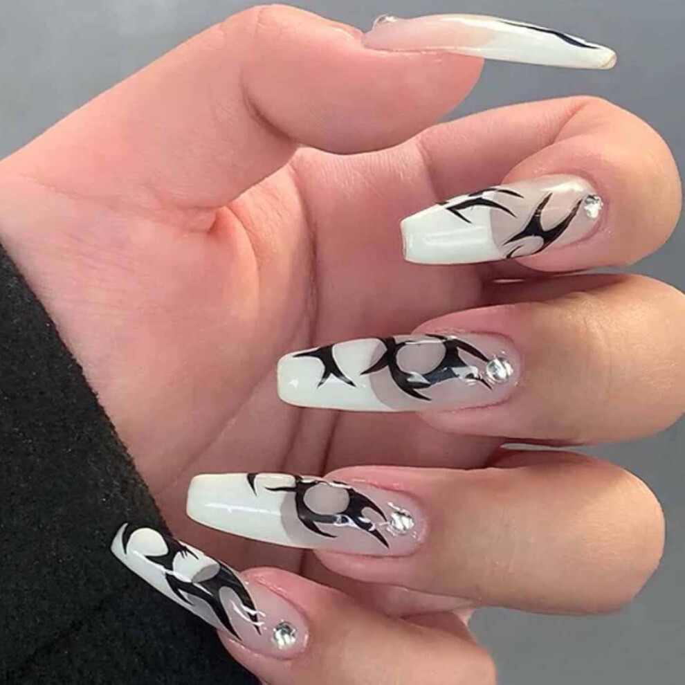 Solid Acrylic False Nails, Coffin Long Fake Nails Designed For Durability And Fashion, Easy To Apply For Instant Transformation, Suitable For Special