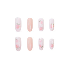 Faux ongles à pression faciles à appliquer, effet salon, réutilisables, avec des capsules tendance pour femmes et filles, longue tenue pour les