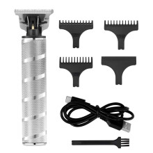 Cordless Rechargeable Hair Trimmer for Men, Low Noise Performance with USB Fast Charge, Powerful Rotary Motor T-Blade Clipper for Close Shave, Anti-S