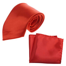 Ceangal Muineál Bainise Gnó Dathach d'Fhir, Ceangal Clasaiceach Foirmiúil Dearg & Tacair Chearnóg Póca Bronntanais Ceangal Muineál d'Fhir (8cm)