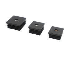 Black Square/Round Blanking End Caps Plastic Tube Inserts, 1550mm, M6/M8/M10 Thread, 4 Or 10 Pcs