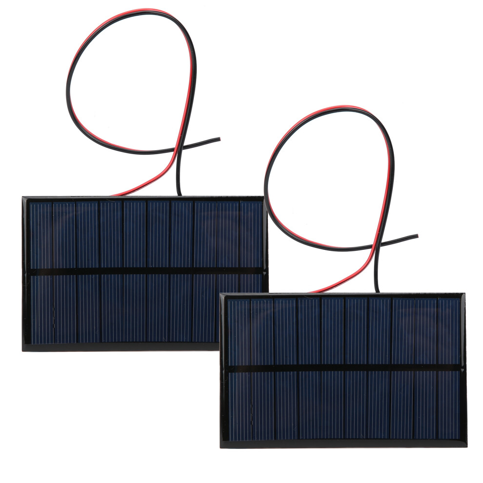2Pcs Mini Solar Panel System Charger 5V 250Ma, 110X69mm 6941379480168