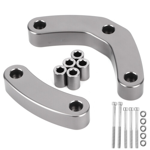 Engine Side Protector Frame Kit, Power Steering Pump Bracket Compatible with SBC Engines, Adjustable Crash Pad for Frame and Engine Case Protection,